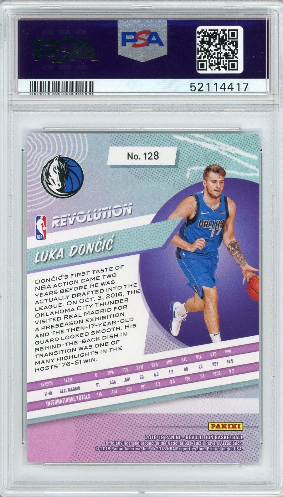 2018 Panini Revolution #128 Luka Doncic RC PSA 10 — Top Sports Cards